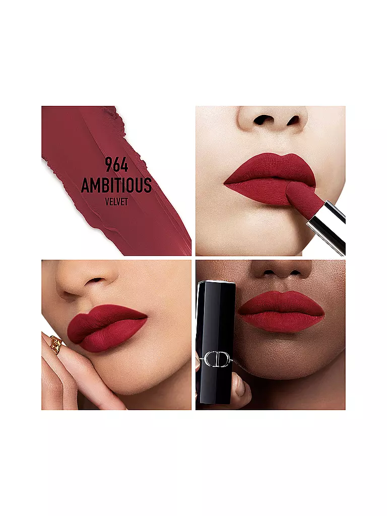 DIOR | Lápiz labial - Rouge Dior Velvet Lipstick (964 Ambitious) | Baya