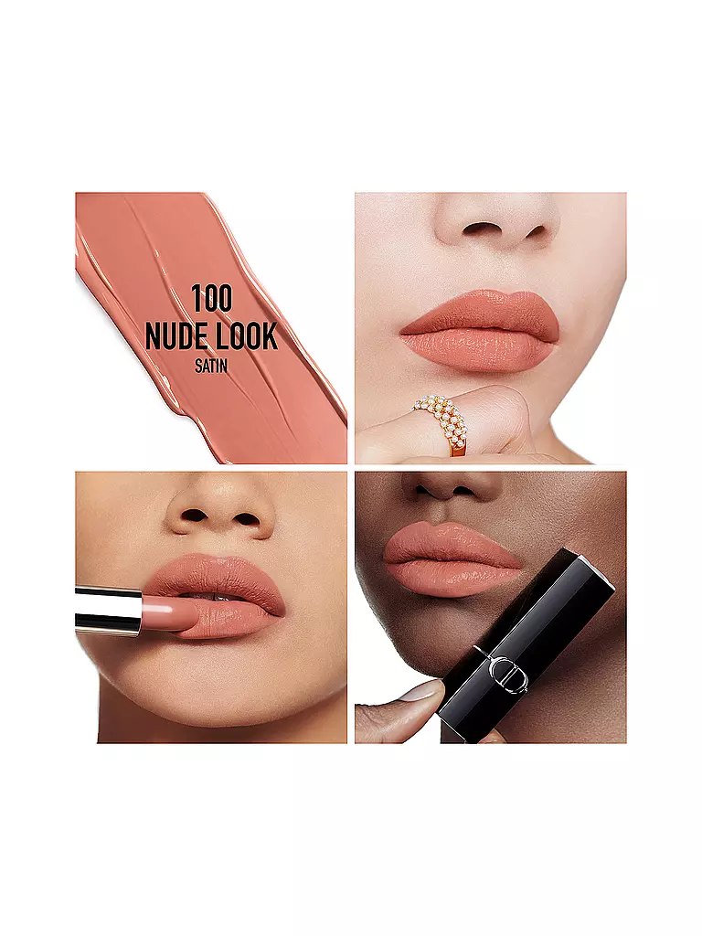 DIOR | Labial - Rouge Dior Satin Lipstick (100 Nude Look) | Marrón claro