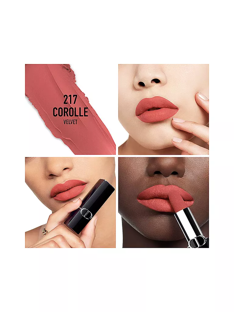 DIOR | Labial - Rouge Dior Velvet Lipstick (217 Carolle) | Naranja