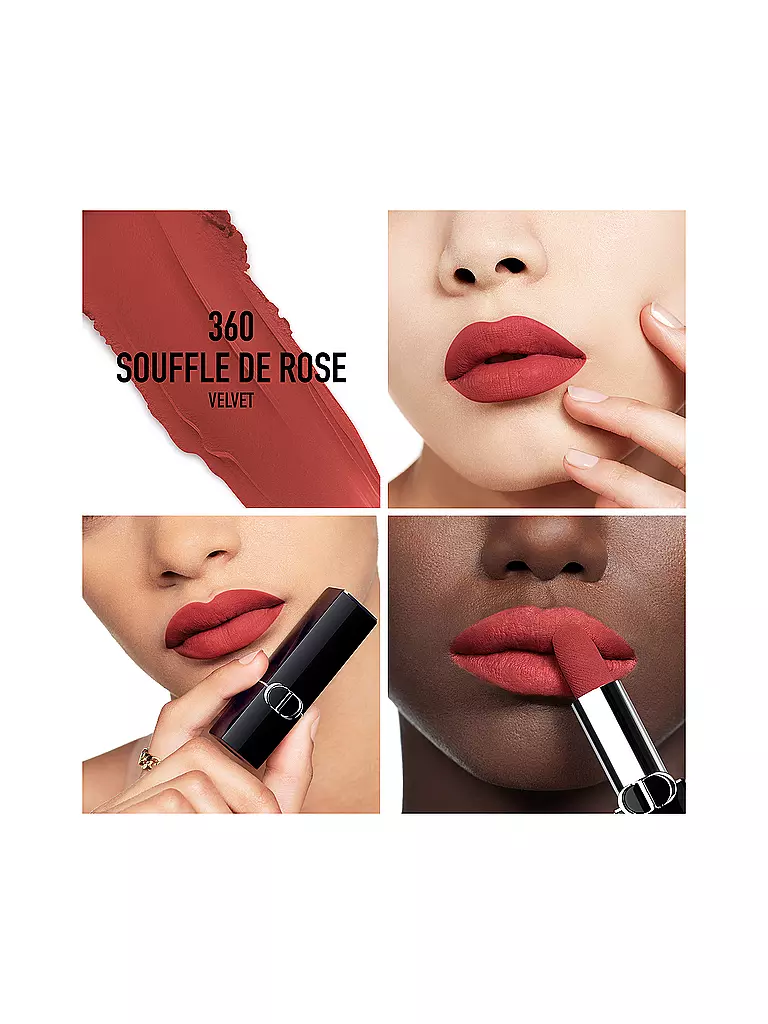 DIOR | Labial - Rouge Dior Velvet Lipstick (360 Sou de Rose) | Rosa