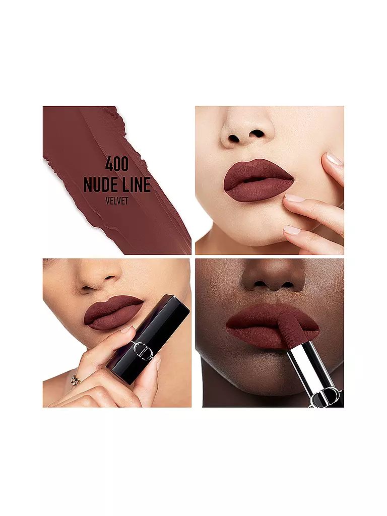 DIOR | Labial - Rouge Dior Velvet Lipstick (400 Nude Line) | Marrón