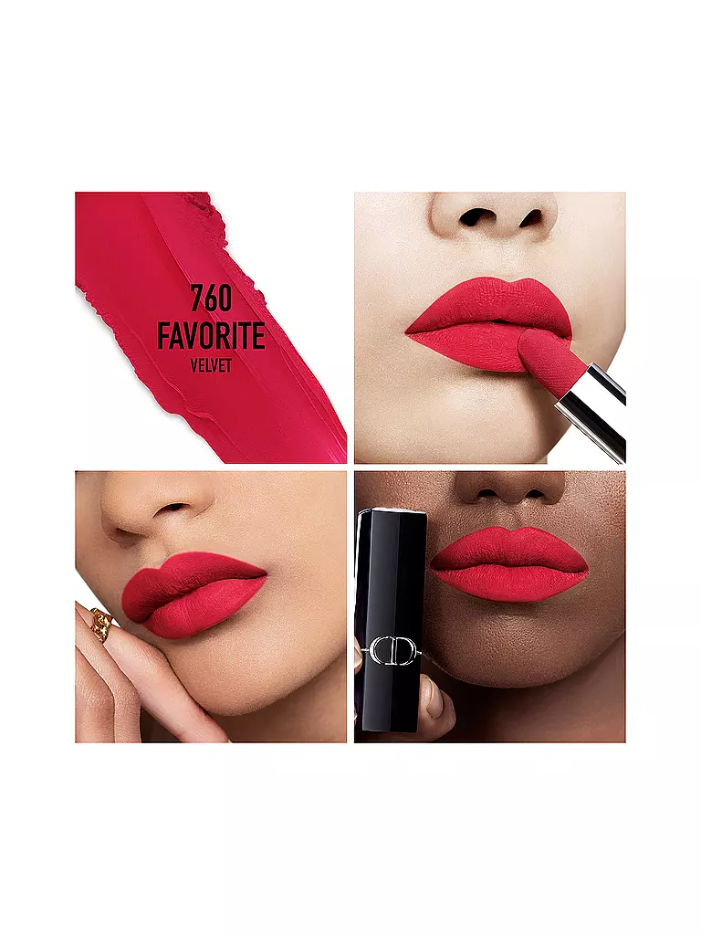 DIOR | Labial - Rouge Dior Velvet Lipstick (760 Favorite) | Rojo