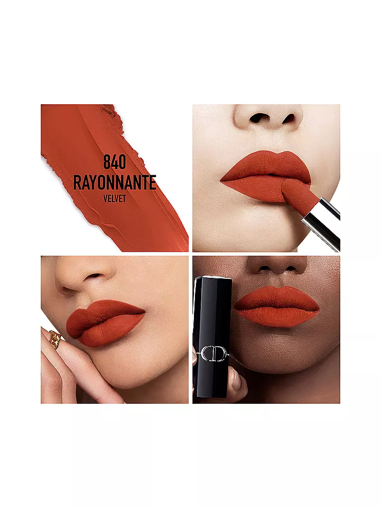 DIOR | Labial - Rouge Dior Velvet Lipstick (840 Rayonnante) | Cobre