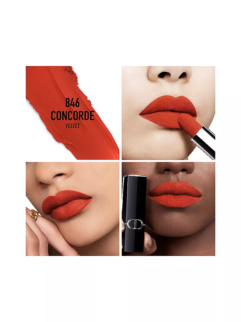 DIOR | Labial - Rouge Dior Velvet Lipstick (846 Concorde) | Coral