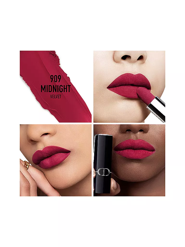 DIOR | Labial - Rouge Dior Velvet Lipstick (909 Midnight) | Baya