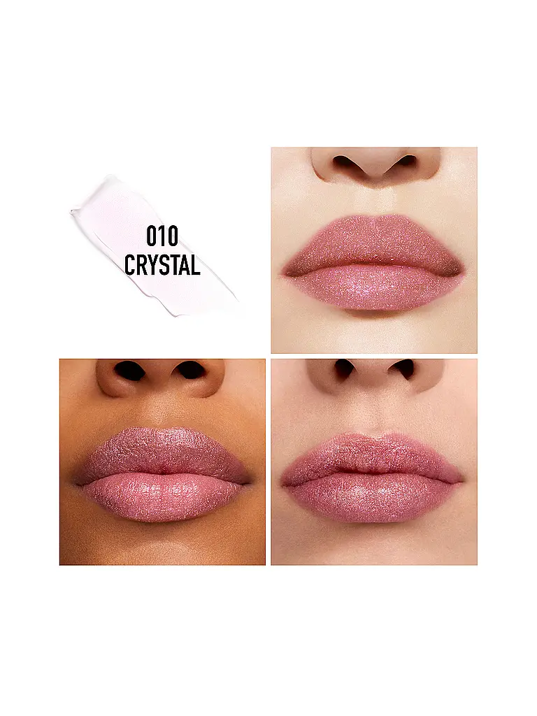 DIOR | Rouge Dior Edición Limitada Couture Barra de Labios - Estuche Dorado y Barra Grabada (010 Crystal Fini) | 