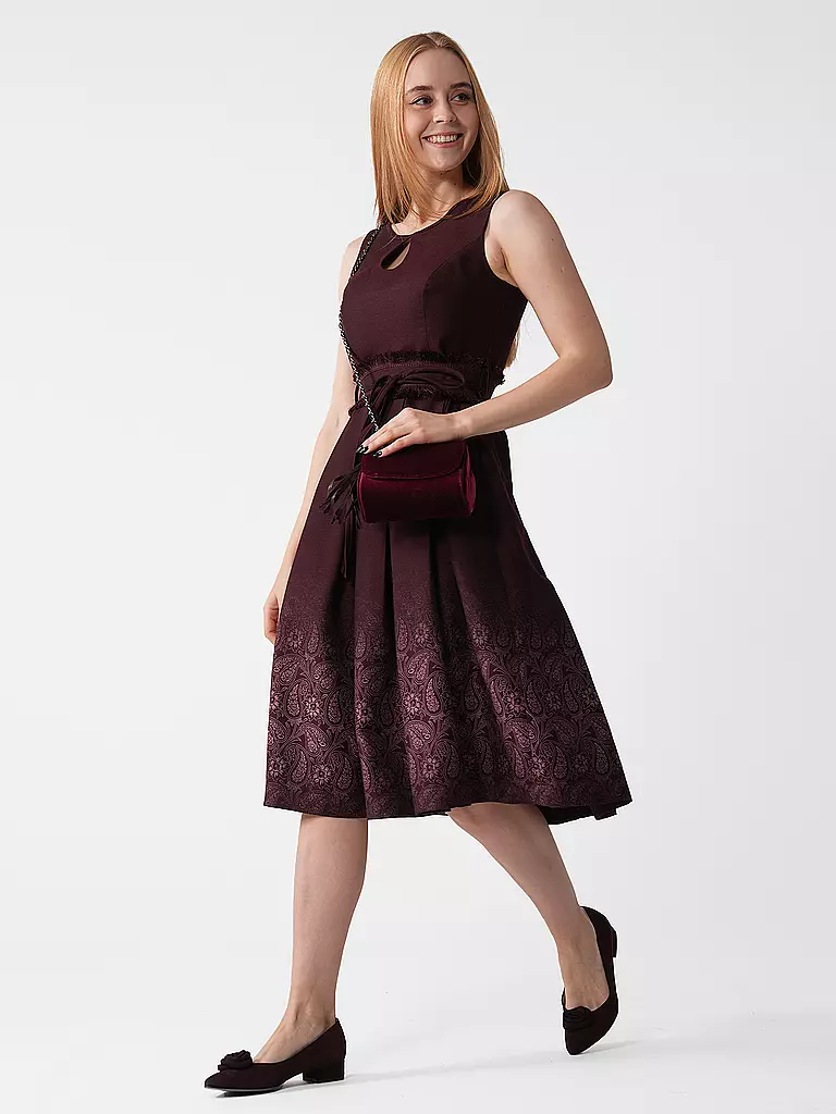 DIRNDL & BUA | Tasche - Umhängetasche HELENE | Rojo oscuro