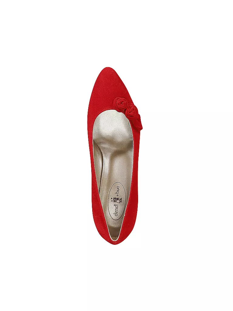 DIRNDL & BUA | Zapatos tradicionales - Zapatos de salón | Rojo