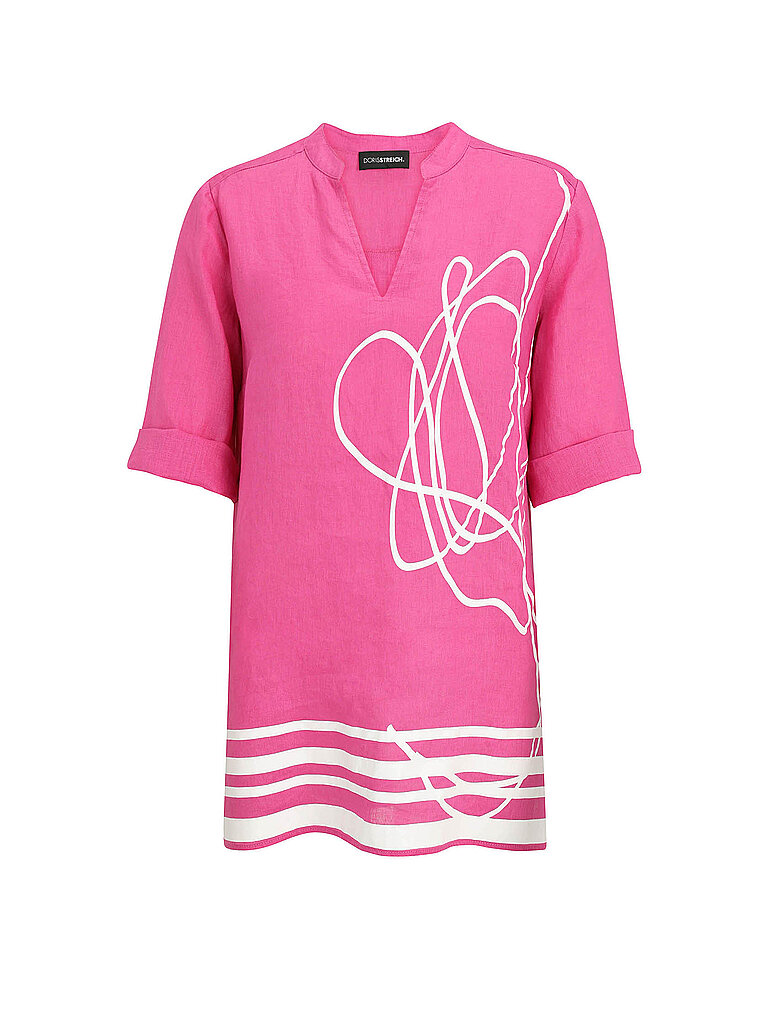 Blusa de lino rosa 52