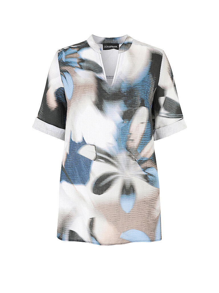 Blusa de lino azul 44