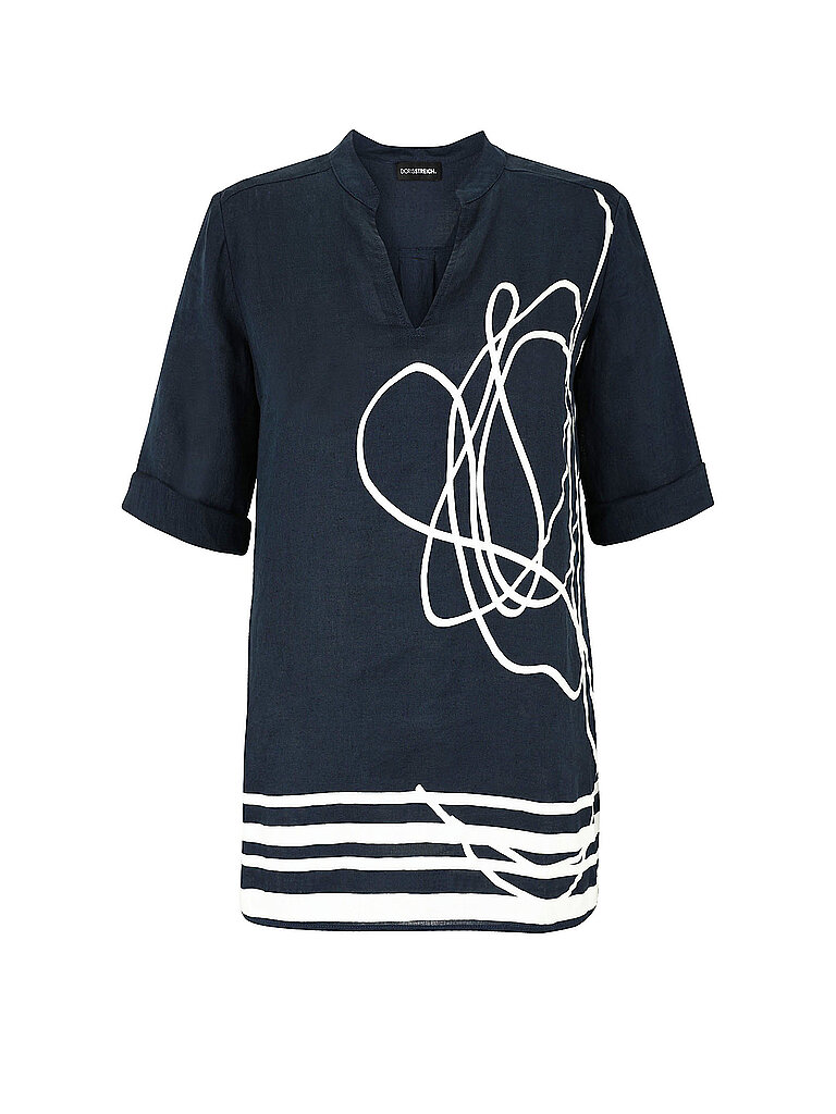 Blusa de lino azul oscuro 42