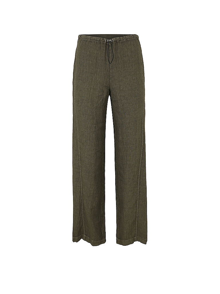 Pantalones de lino oliva 42
