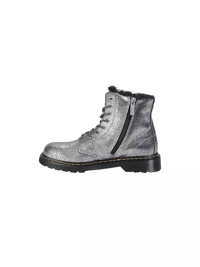 DR. MARTENS | Botas con cordones para niños 1460 Y SERENA FOIL | Plata