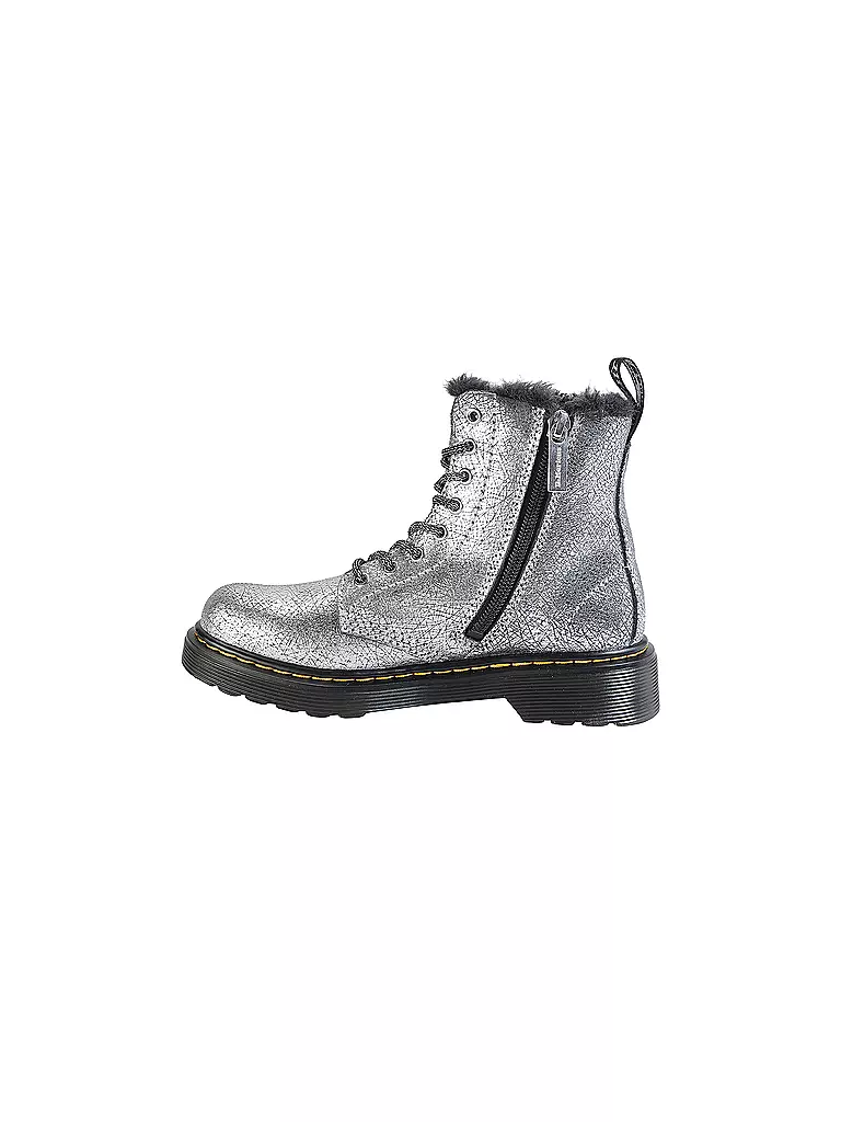 DR. MARTENS | Kinder Stiefel 1460 J SERENA FOIL | Plata