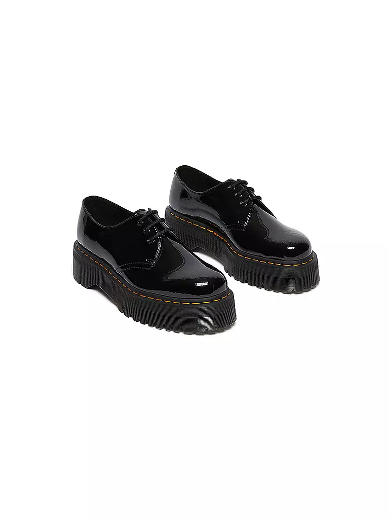 DR. MARTENS | Lack Plateau Schnürer 1461 Quad | Negro