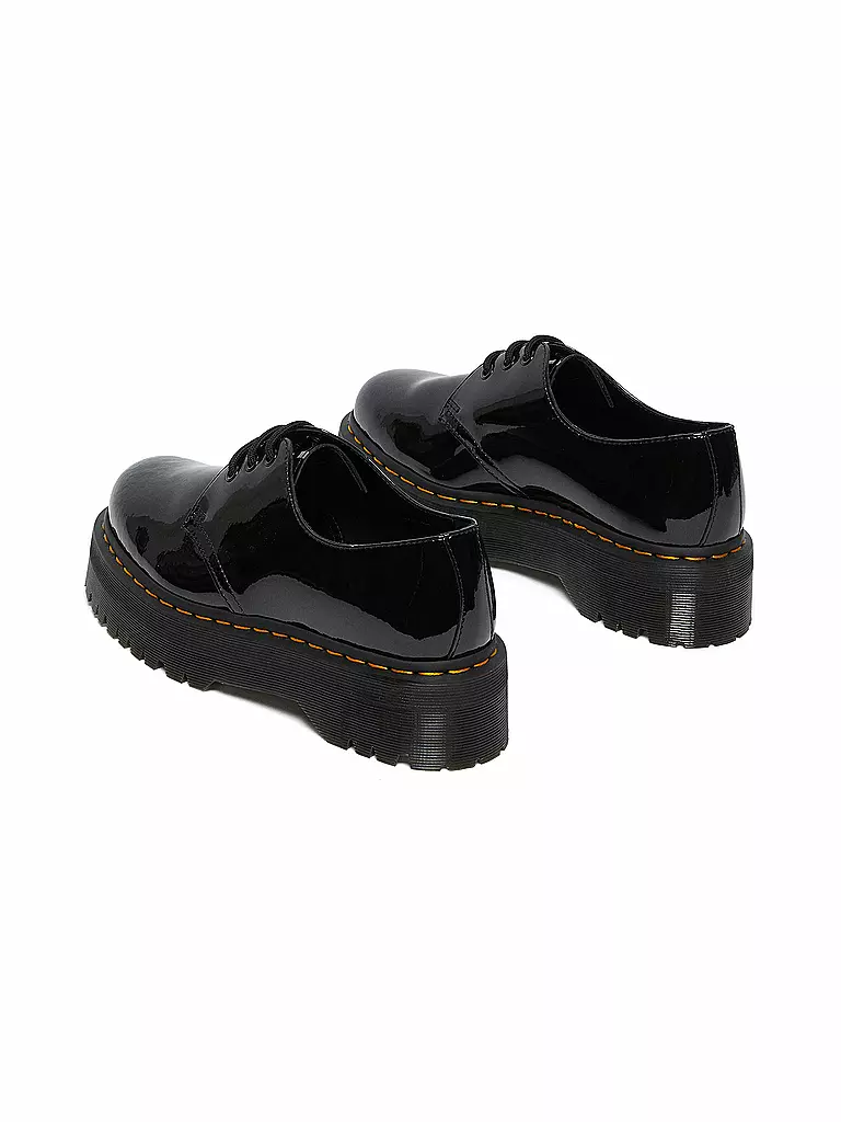 DR. MARTENS | Lack Plateau Schnürer 1461 Quad | Negro