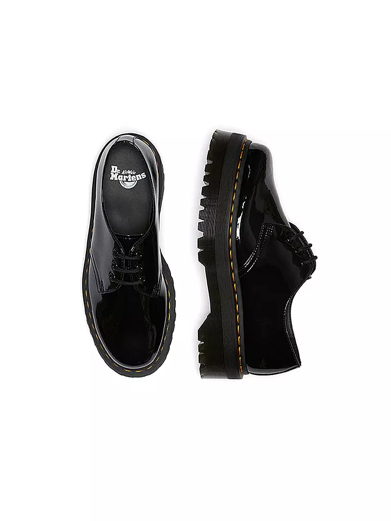 DR. MARTENS | Lack Plateau Schnürer 1461 Quad | Negro