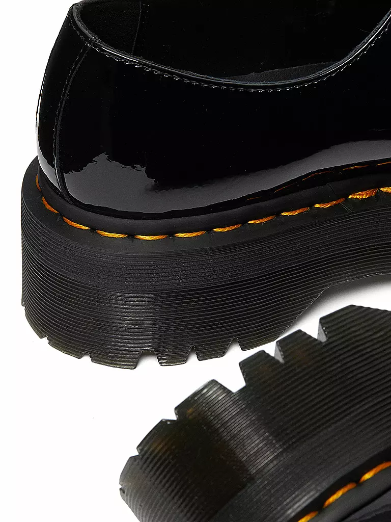DR. MARTENS | Lack Plateau Schnürer 1461 Quad | Negro