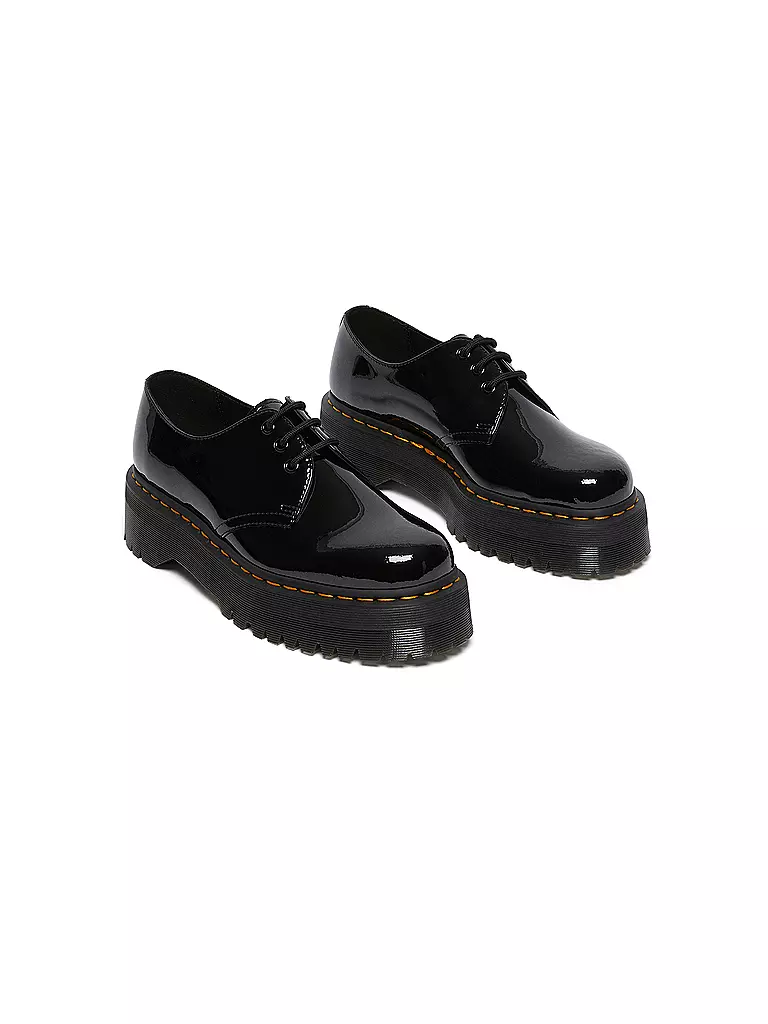 DR. MARTENS | Lack Plateau Schnürer 1461 Quad | Negro