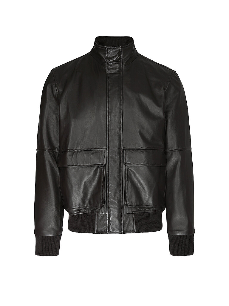 Dressler Chaqueta de cuero marrón