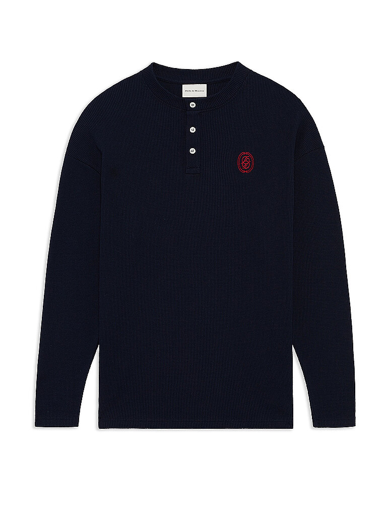Drôle de Monsieur Camiseta de manga larga azul oscuro