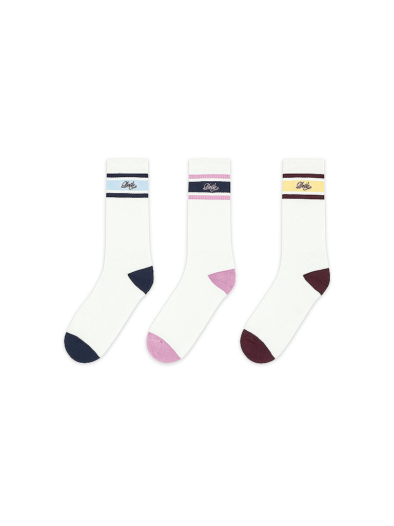 Drôle de Monsieur Calcetines 3 unidades multicolor blanco