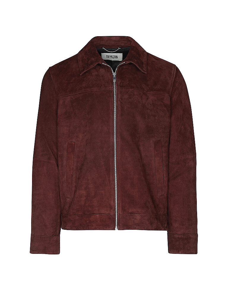 drykorn Cazadora de cuero RIKKA_2 rojo oscuro