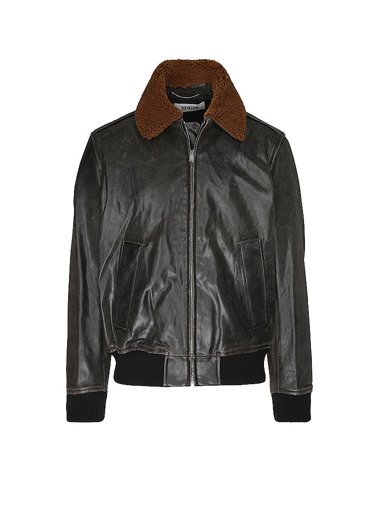 drykorn Chaqueta de cuero FLYGHT negro
