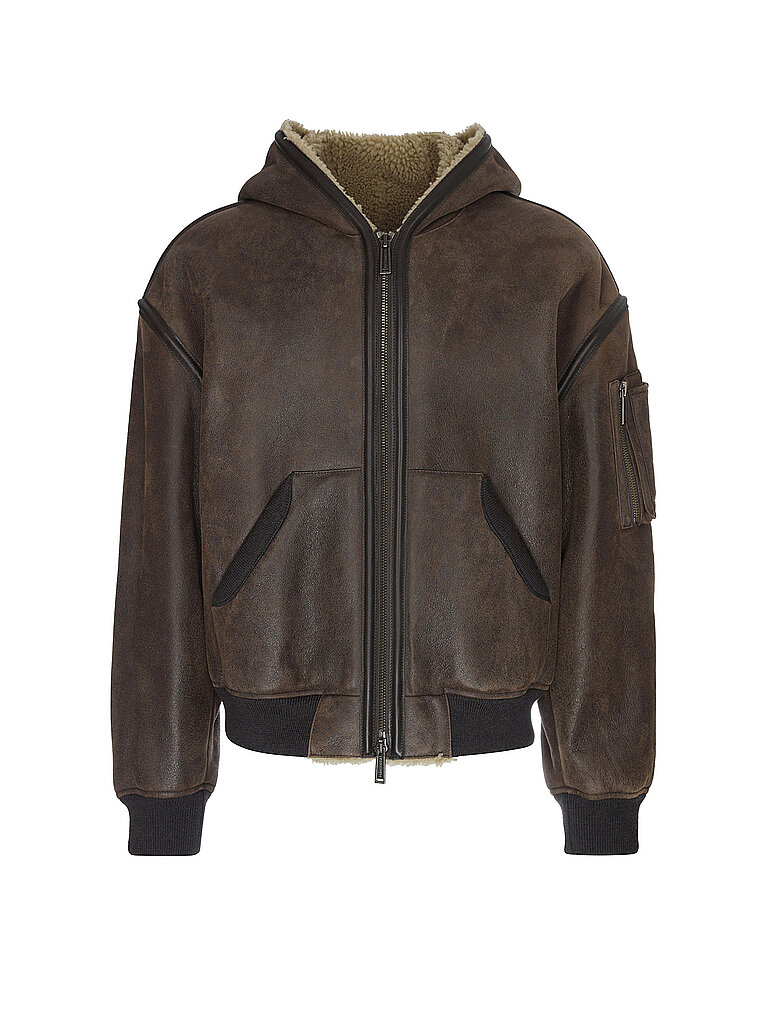 Dsquared2 Lederjacke marrón