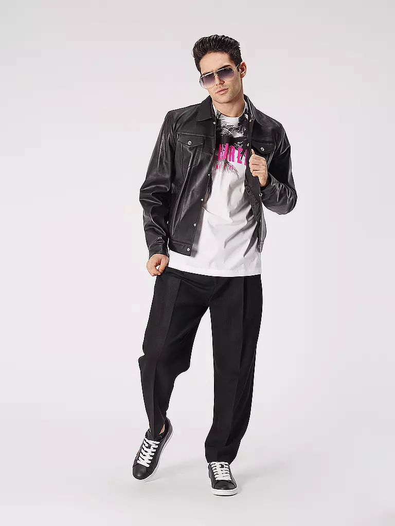 DSQUARED2 | Chaqueta de cuero DAN JEAN | Negro