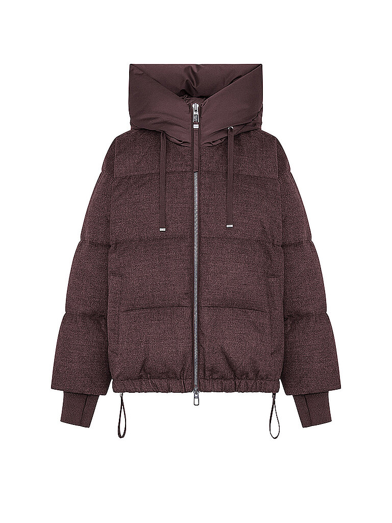 DUNO Chaqueta acolchada de plumón PRATO MESTRE rojo oscuro