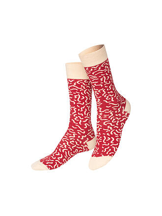 EAT MY SOCKS | Calcetines 36-45 SUPREME SALAMI rojo beige