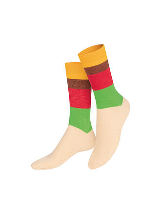 EAT MY SOCKS | Calcetines 36-45 CHEESEBURGER rojoamarilloverde