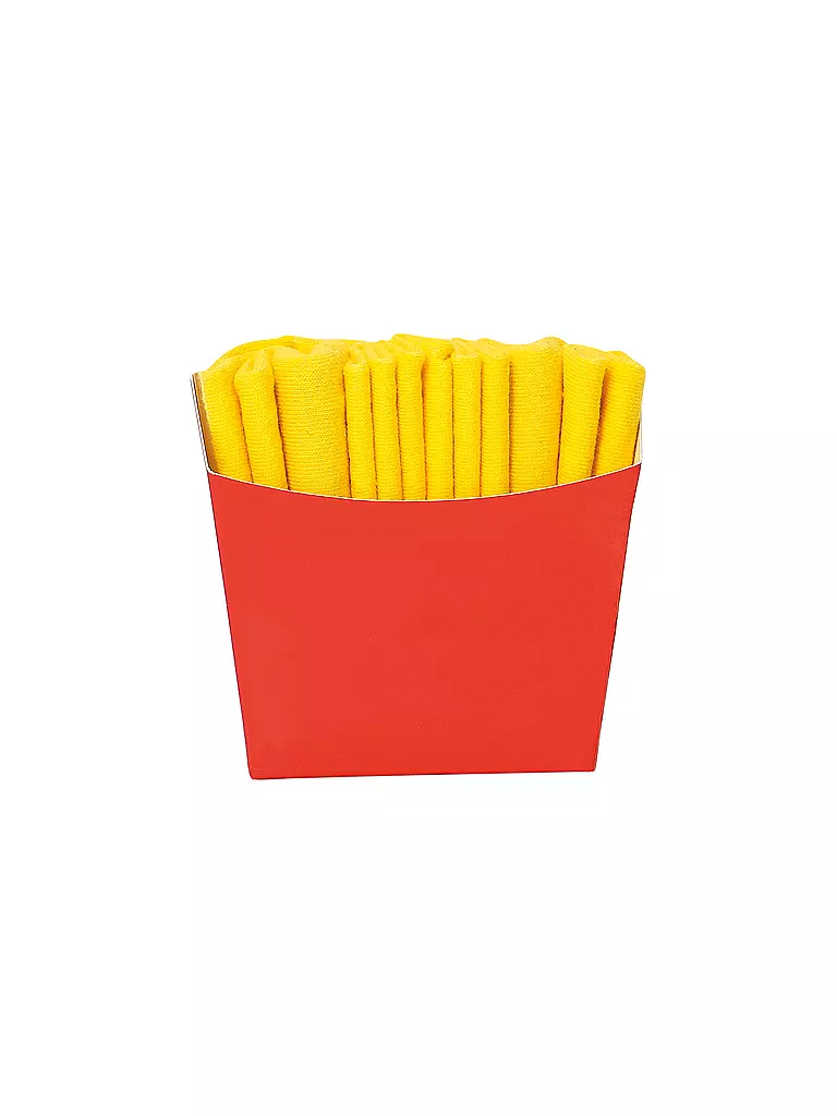 EAT MY SOCKS | Calcetines 36-45 FRENCH FRIES amarillonegroblanco | Blanco