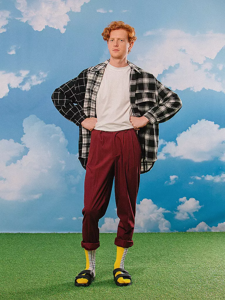 EAT MY SOCKS | Calcetines 36-45 FRENCH FRIES amarillonegroblanco | Blanco