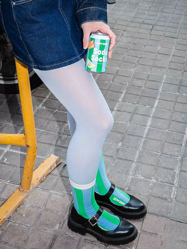 EAT MY SOCKS | Calcetines 36-45 SODA LIME verde azulado | 