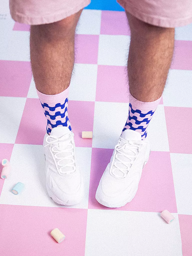 EAT MY SOCKS | Calcetines 36-45 SWEET MALLOWS rosa y azul | Rosa