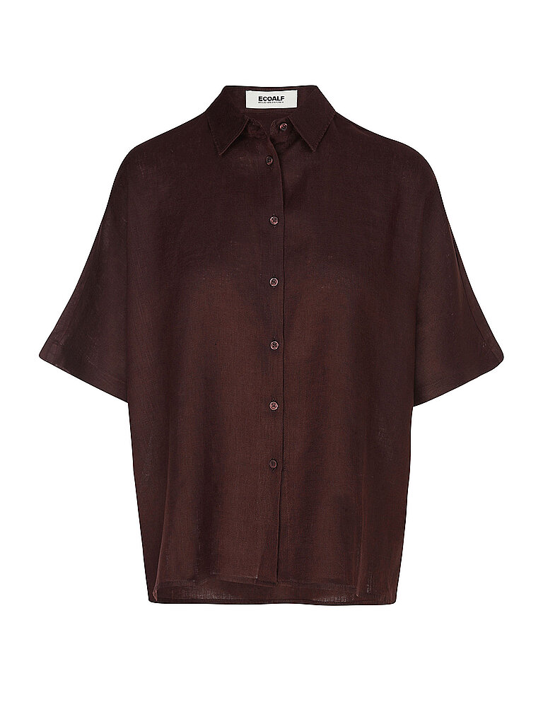 Blusa de lino MELANIA marrón M