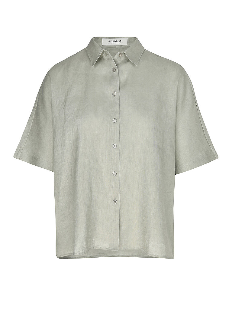Blusa de lino MELANIA verde XL