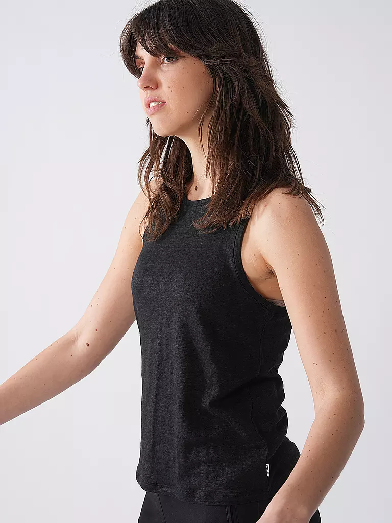 ECOALF | Top de lino HALDENALF | Negro