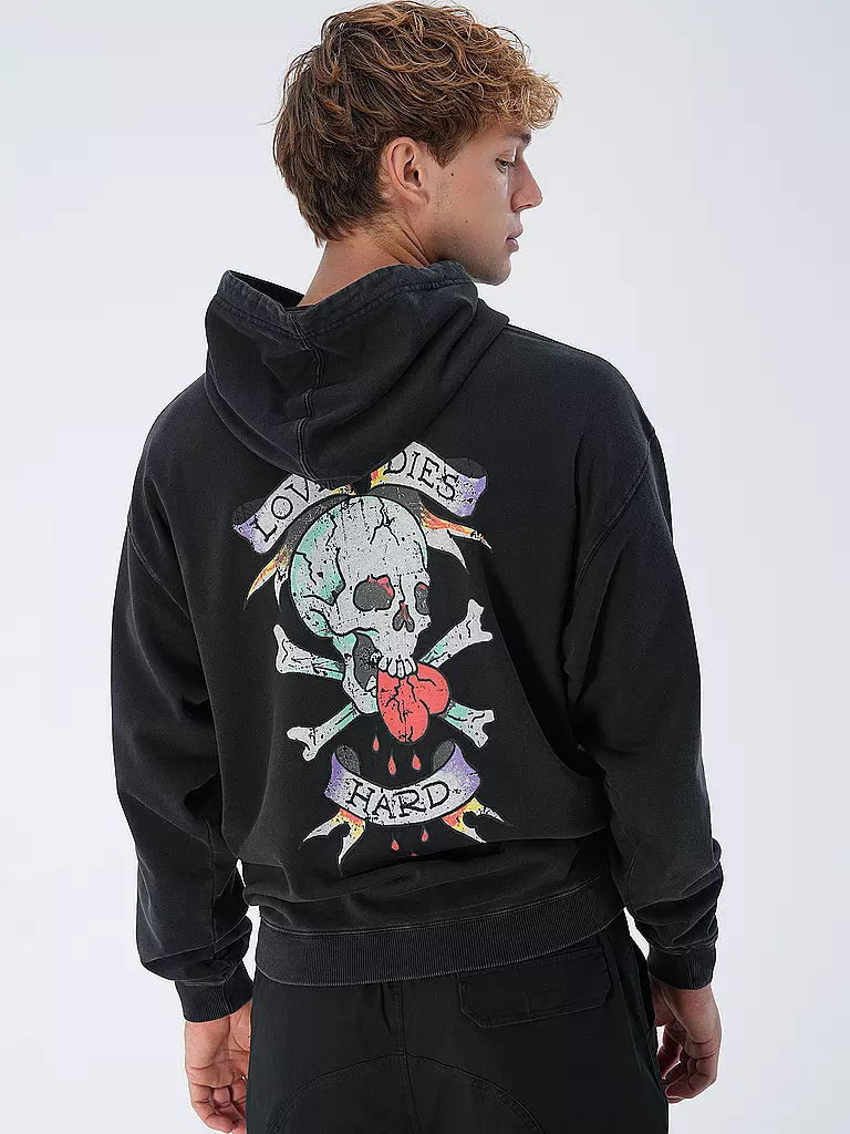ED HARDY | Kapuzensweater - Hoodie LOVE DIES HARD  | Negro