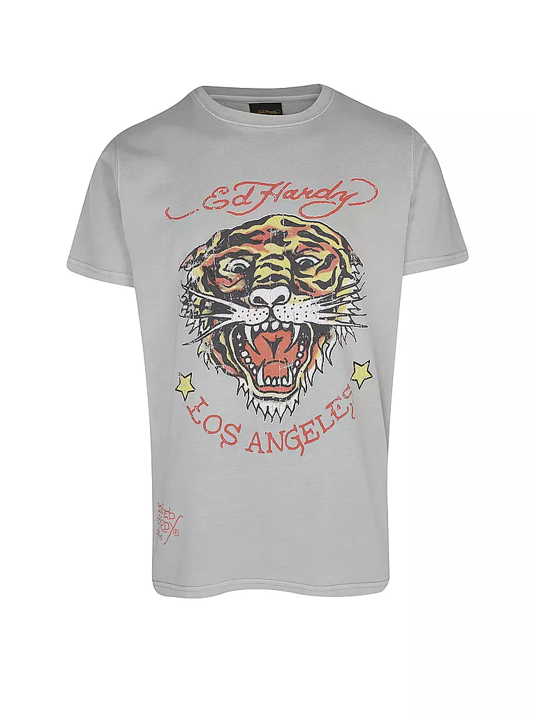 ED HARDY | T-Shirt TIGER VINTAGE | Gris claro