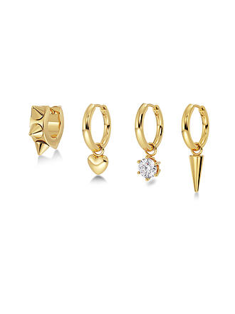 EDBLAD | Pendientes PEAK HOOPS ICON ONE HEART Oro