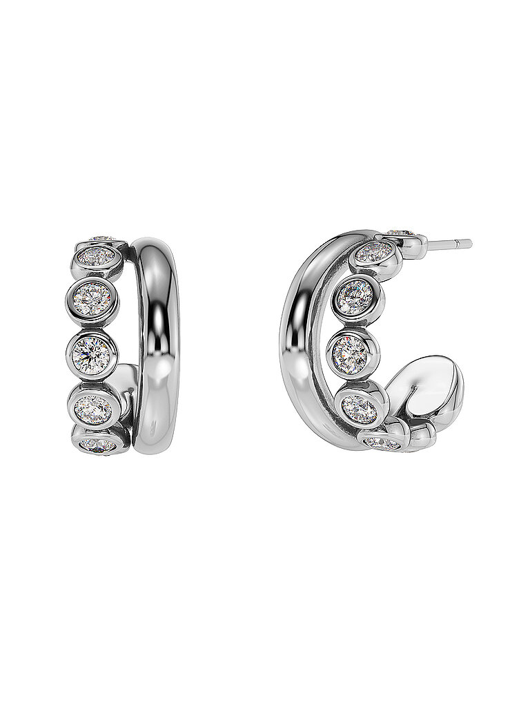 EDBLAD Pendientes GRACE Large steel plata