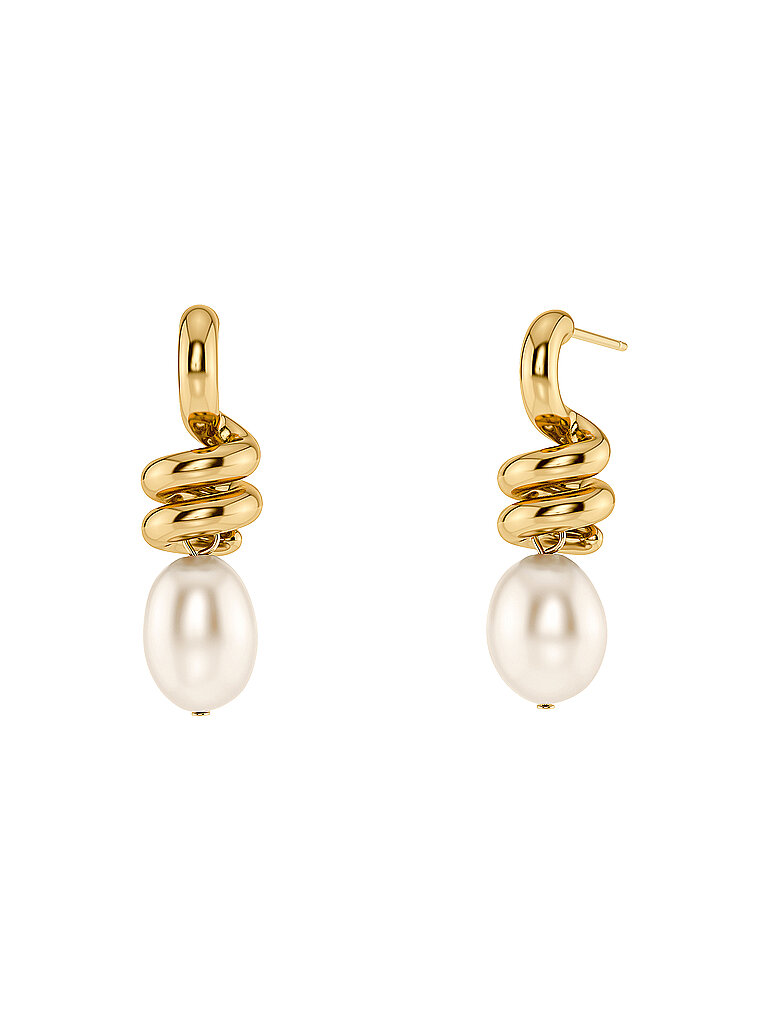 EDBLAD Pendientes SWIVEL PEARL Large gold oro