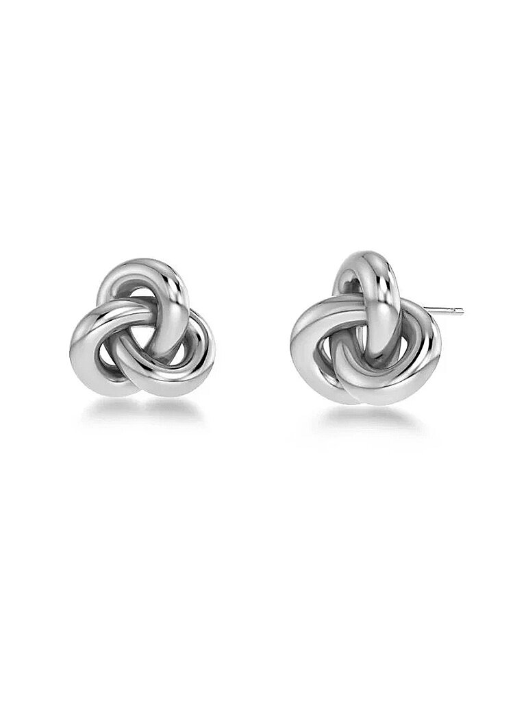 Pendientes INFINITY KNOT Small Steel plata