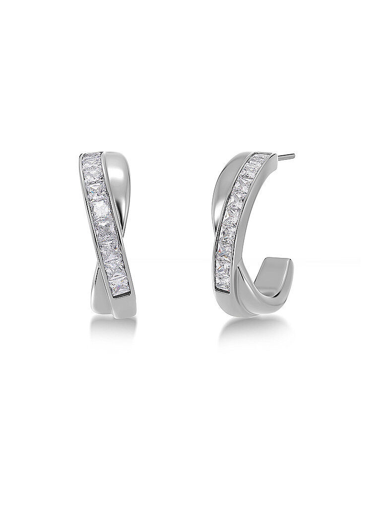 Pendientes ANDORRA CREOLES DUO Large Steel plata