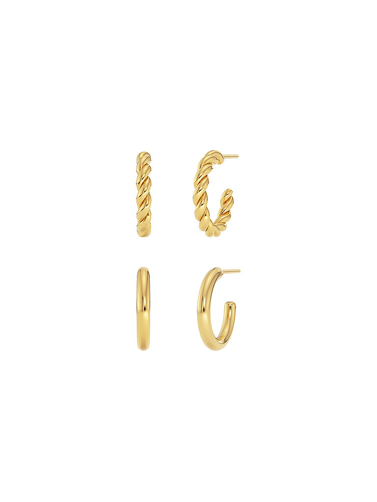 Pendientes DUO PAIR CREOLES Oro oro