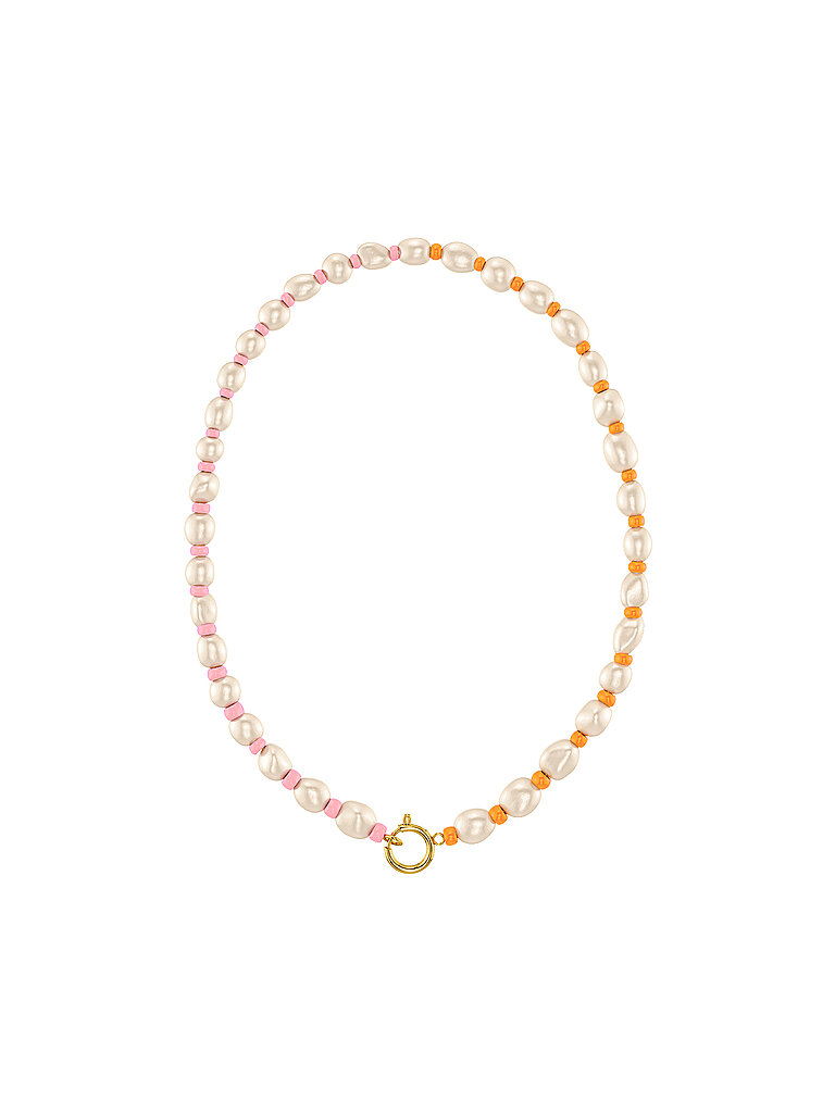 Edblad Collar VOYAGE Rosa Naranja Oro oro