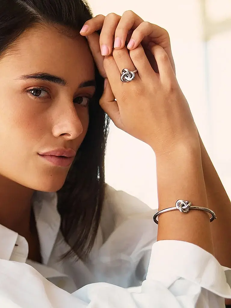 EDBLAD | Anillo INFINITY KNOT RING Large Steel | Plata